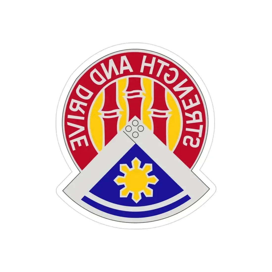 159 Engineer Group (U.S. Army) REVERSE PRINT Transparent Die-Cut STICKER - The Sticker Space