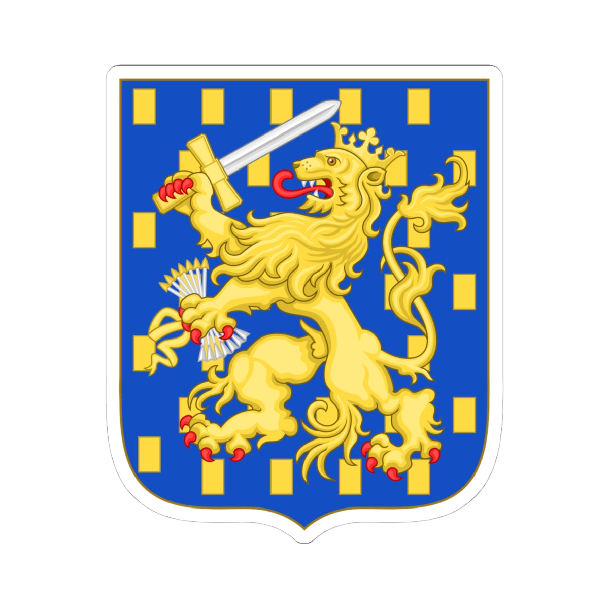 Arms of the Kingdom of the Netherlands (Netherlands) (Coat of Arms) STICKER Vinyl Kiss-Cut Decal