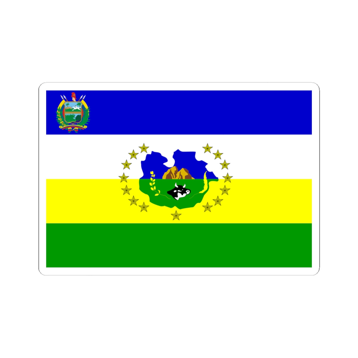 Flag of Guarico State (Venezuela) STICKER Vinyl Kiss-Cut Decal