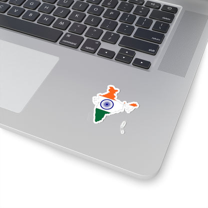 India Map And Flag Combined By Devilal (India) STICKER Vinyl Kiss-Cut Decal