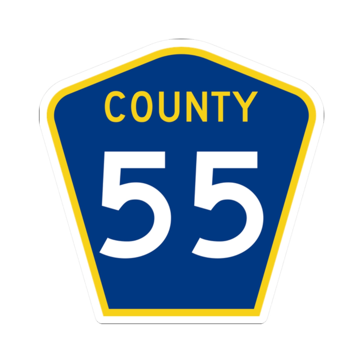 County 55 MN (Minnesota) (Road Sign) STICKER Vinyl Kiss-Cut Decal