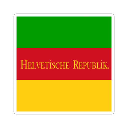 Flag of the Helvetic Republic German (Switzerland) STICKER Vinyl Kiss-Cut Decal