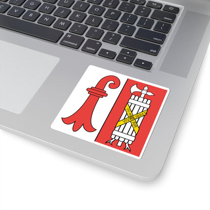 Ebauche Drapeau JU 1913 (Switzerland) STICKER Vinyl Kiss-Cut Decal