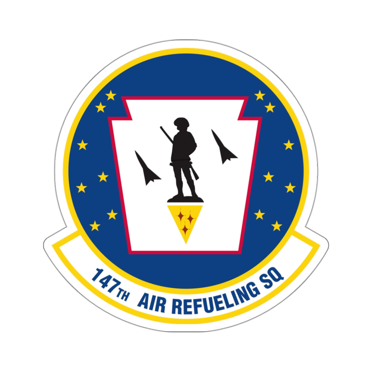 147 Air Refueling Squadron (U.S. Air Force) STICKER Vinyl Kiss-Cut Decal-3 Inch-White-The Sticker Space