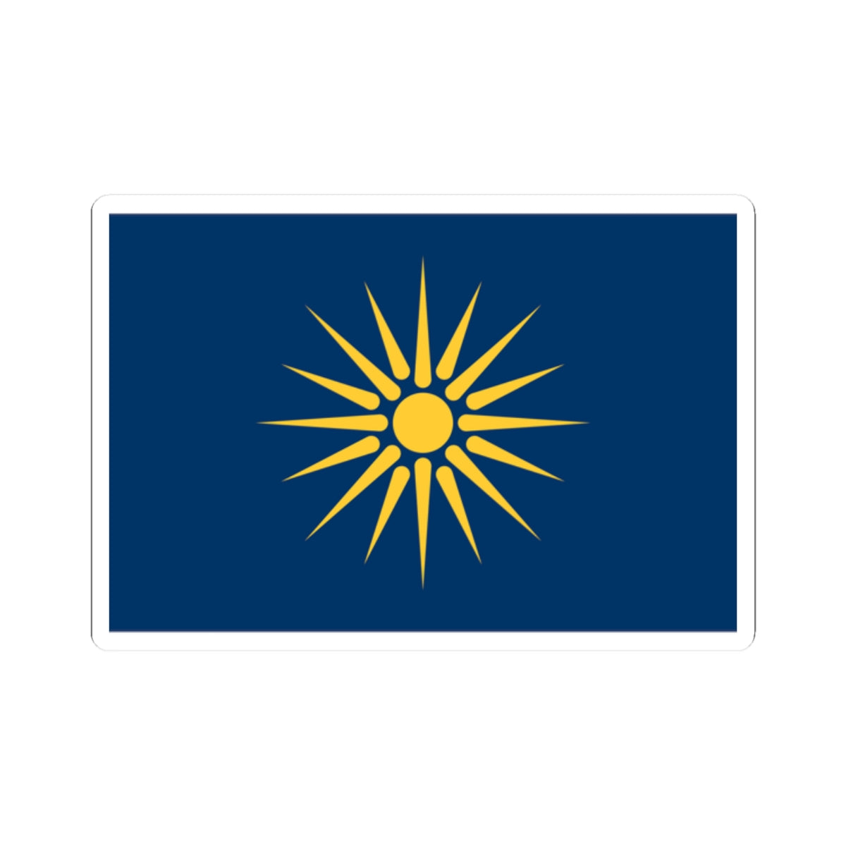 Flag of Greek Macedonia (Greece) STICKER Vinyl Kiss-Cut Decal