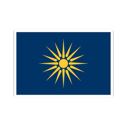 Flag of Greek Macedonia (Greece) STICKER Vinyl Kiss-Cut Decal