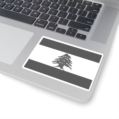 Flag of Lebanon - White (Lebanon) STICKER Vinyl Kiss-Cut Decal