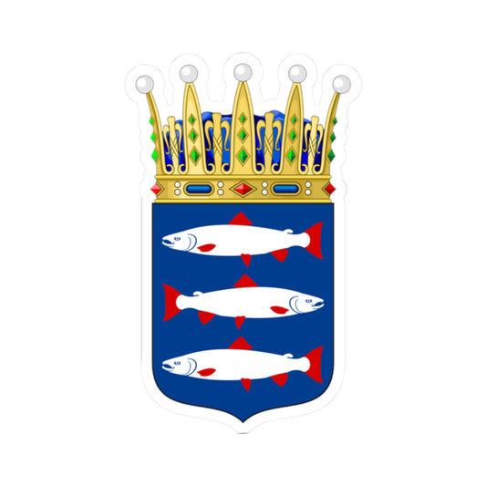Ångermanlands vapen crowned (Sweden) (Coat of Arms) STICKER Vinyl Kiss-Cut Decal