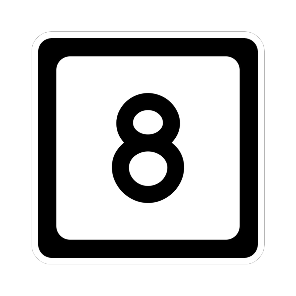 WV-8 (Virginia) (Road Sign) STICKER Vinyl Kiss-Cut Decal