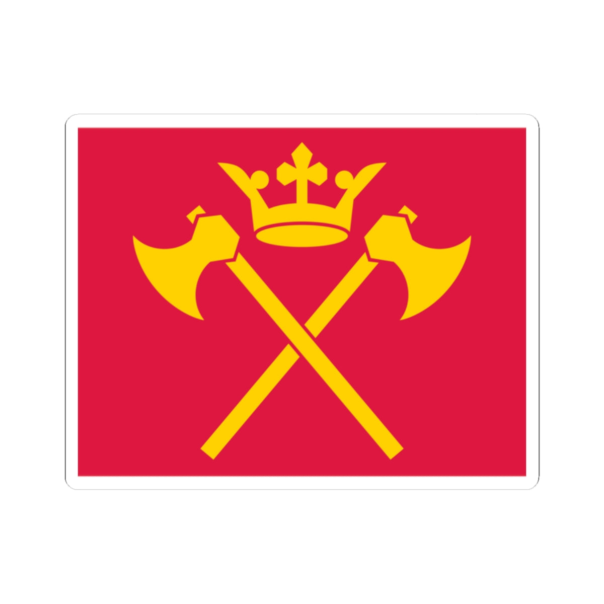 Flag of Hordaland (Norway) STICKER Vinyl Kiss-Cut Decal