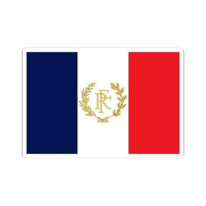 Flag of France with RF (France) STICKER Vinyl Kiss-Cut Decal