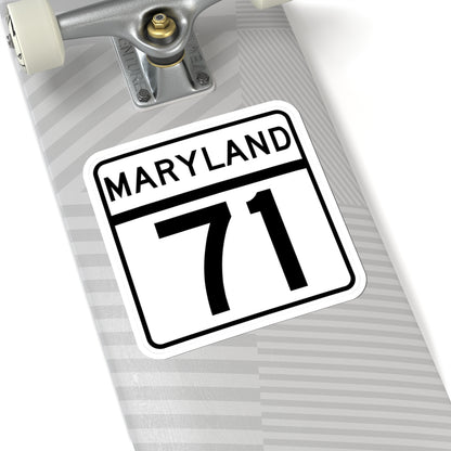 MD Route 71 (Maryland) (Road Sign) STICKER Vinyl Kiss-Cut Decal