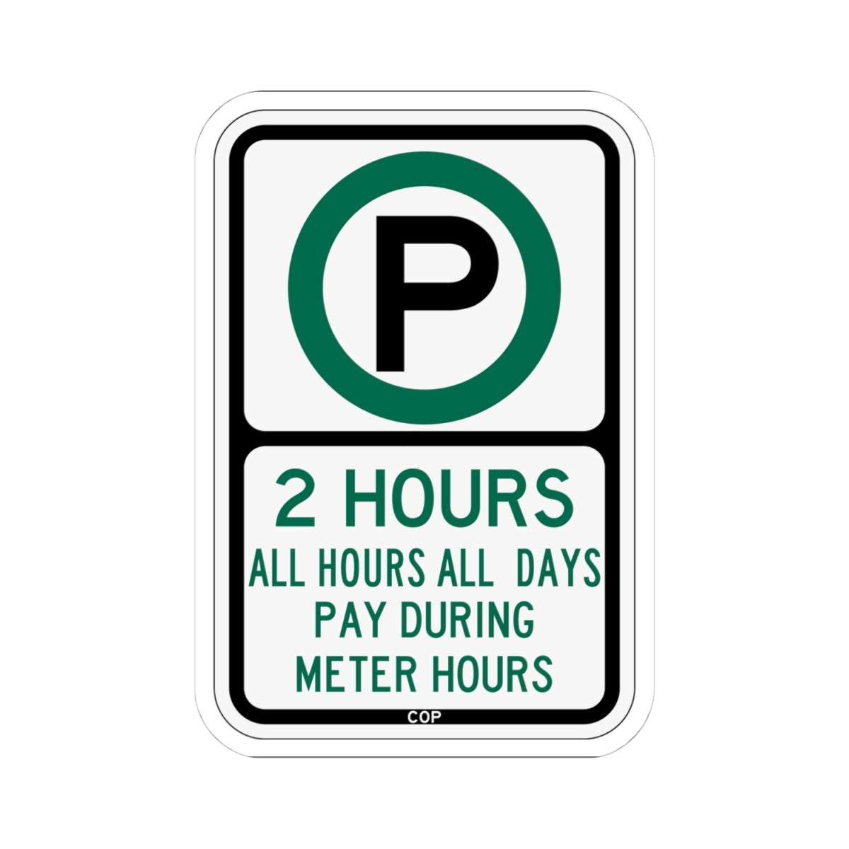 PBOT Road sign P3801 (Oregon) (Road Sign) STICKER Vinyl Kiss-Cut Decal