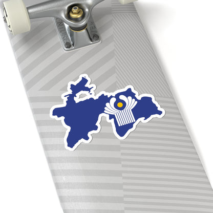 Flag-map of Tajikistan CIS (Tajikistan) STICKER Vinyl Kiss-Cut Decal