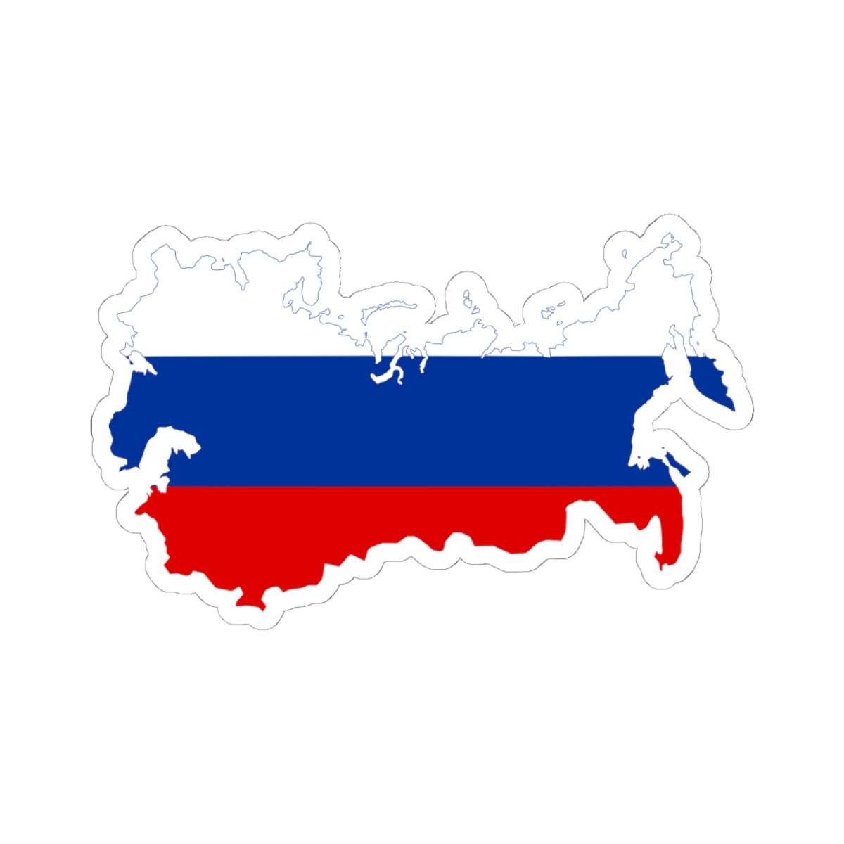 Flag-map of the Russian Empire (Russia) STICKER Vinyl Kiss-Cut Decal