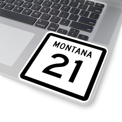 MT-21 (Montana) (Road Sign) STICKER Vinyl Kiss-Cut Decal