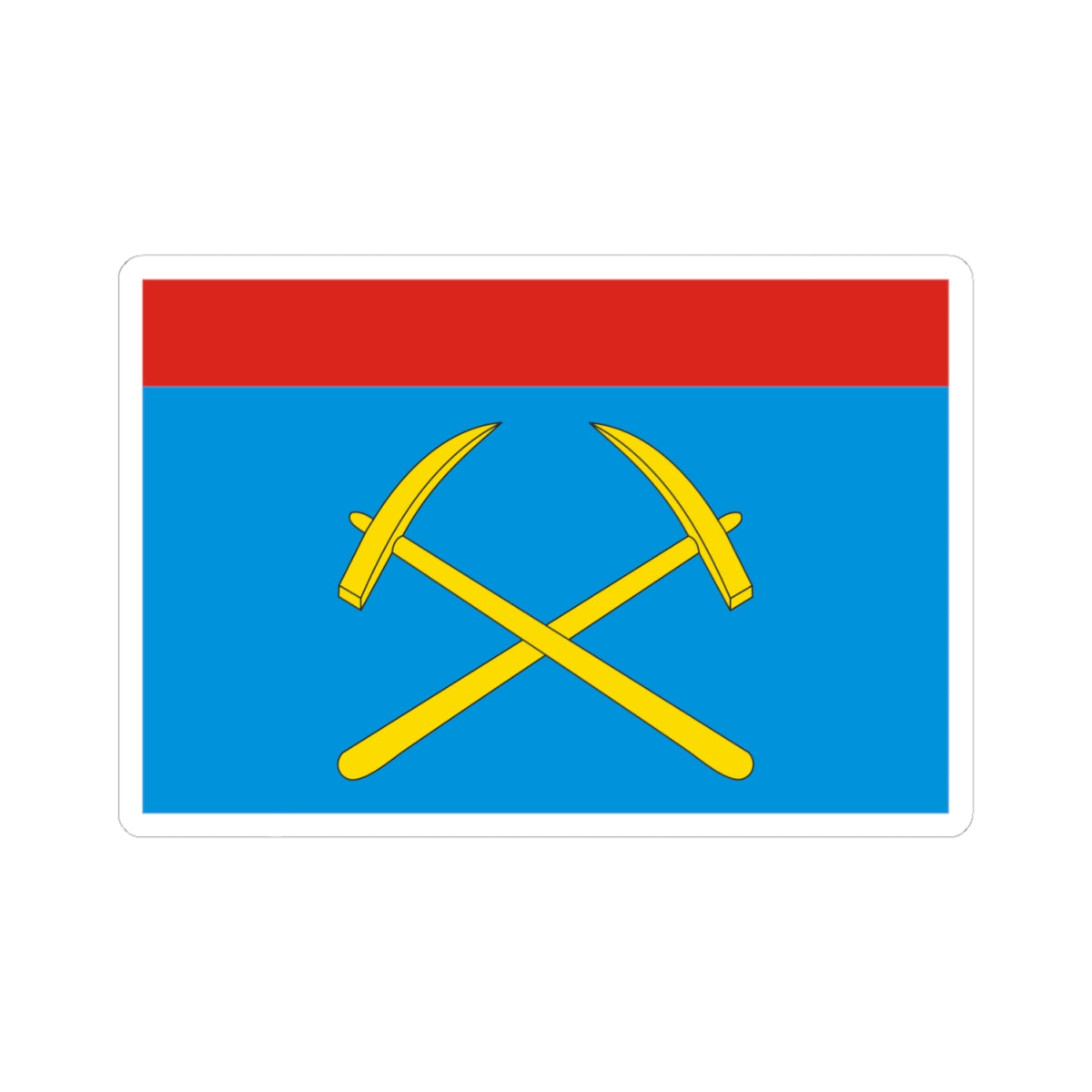 Flag of Podolsk Moscow oblast (Russia) STICKER Vinyl Kiss-Cut Decal