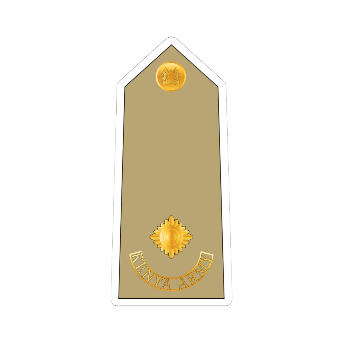 07. Kenyan Army 2LT (Kenya) (Military Rank) STICKER Vinyl Kiss-Cut Decal