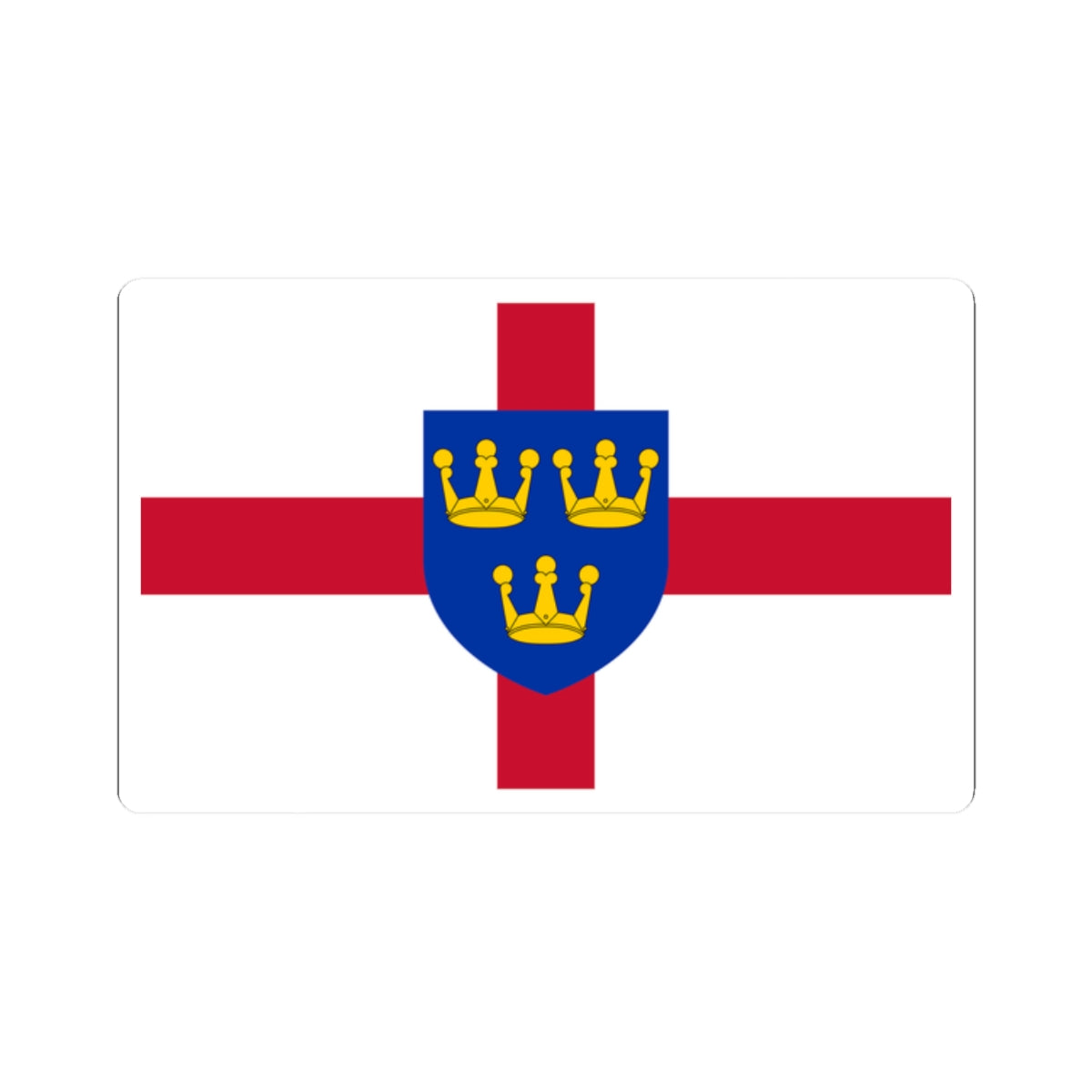 Flag of East Anglia (England) STICKER Vinyl Kiss-Cut Decal