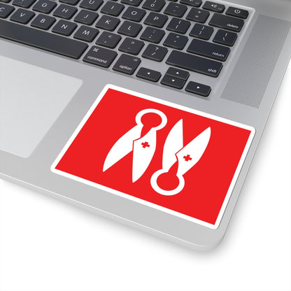 Flag of Boras (Sweden) STICKER Vinyl Kiss-Cut Decal