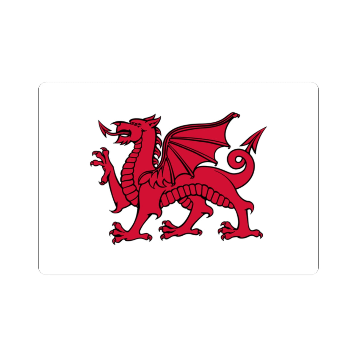 Flag of Wales without Green (United Kingdom) STICKER Vinyl Kiss-Cut Decal
