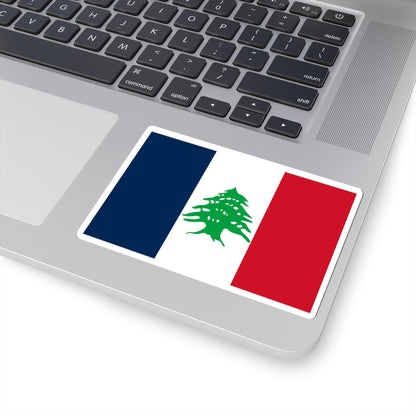 Flag of Lebanon during French Mandate 1920-1943 (Lebanon) STICKER Vinyl Kiss-Cut Decal