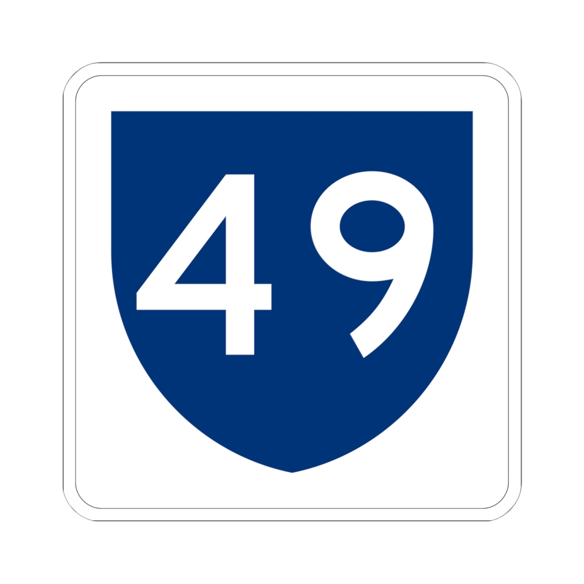 PR primary 49 (Puerto Rico) (Road Sign) STICKER Vinyl Kiss-Cut Decal