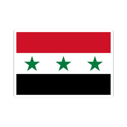 Flag of Syria 1963-1972 3-2 (Syria) STICKER Vinyl Kiss-Cut Decal