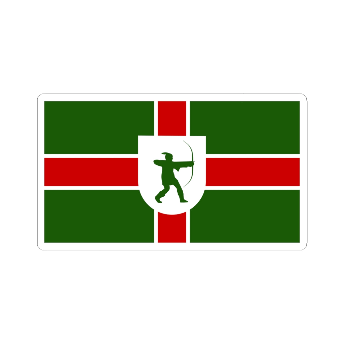 County Flag of Nottinghamshire (England) STICKER Vinyl Kiss-Cut Decal