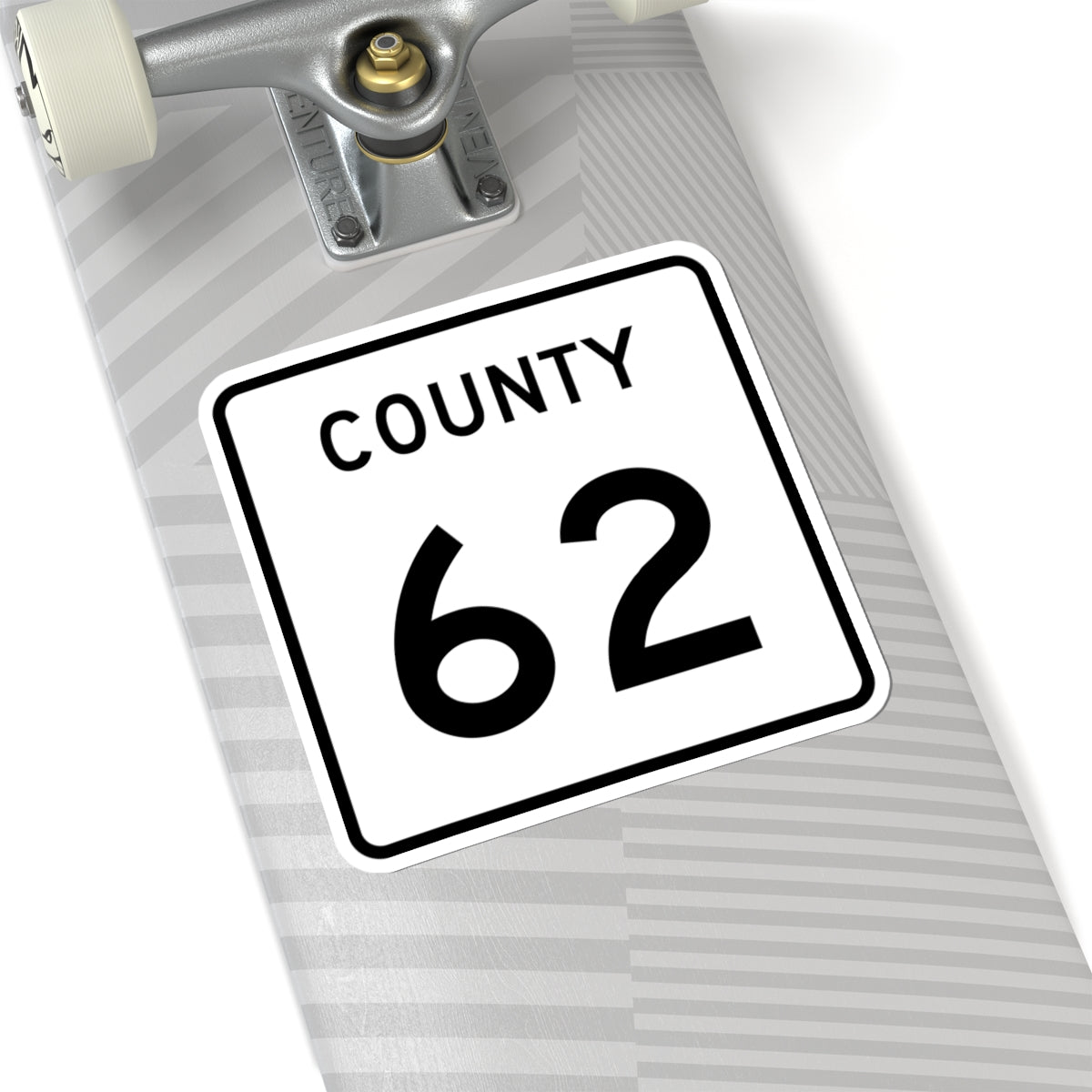 County 62 square (Minnesota) (Road Sign) STICKER Vinyl Kiss-Cut Decal