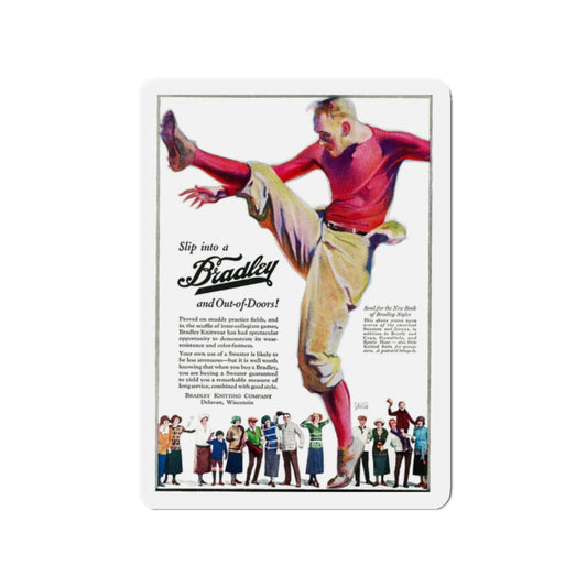 Bradley advertisement (Magazine Illustration) Refrigerator Magnet-2" x 2"-Die-Cut-1 pc-The Sticker Space