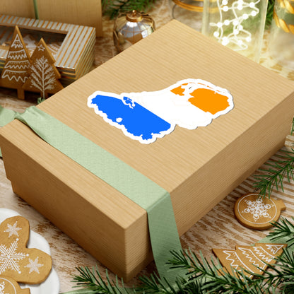 Flag-map of the Greater Netherlands (Belgium) STICKER Vinyl Kiss-Cut Decal