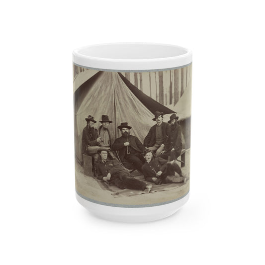 Assistant Engineers At Headquarters Army Of Potomac, November, 1864 (U.S. Civil War) White Coffee Mug