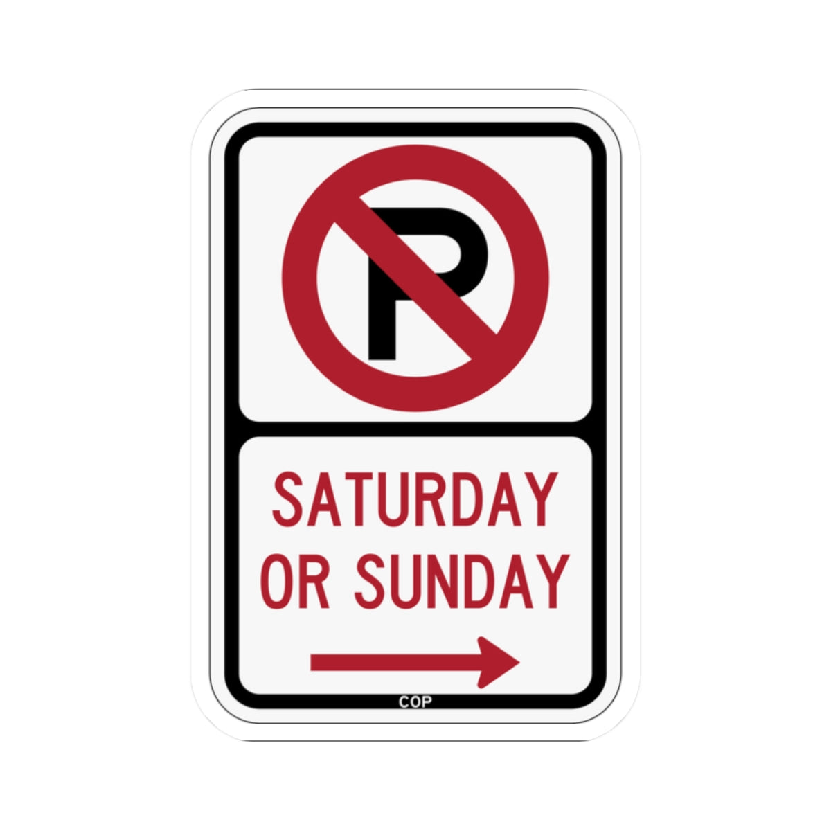 PBOT Road sign P1210R (Oregon) (Road Sign) STICKER Vinyl Kiss-Cut Decal