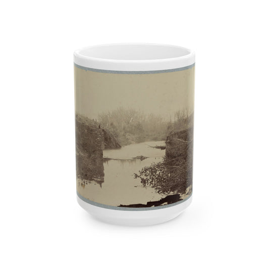 Battlefield Of Bull Run, Ruins Of The Stone Bridge 001 (U.S. Civil War) White Coffee Mug