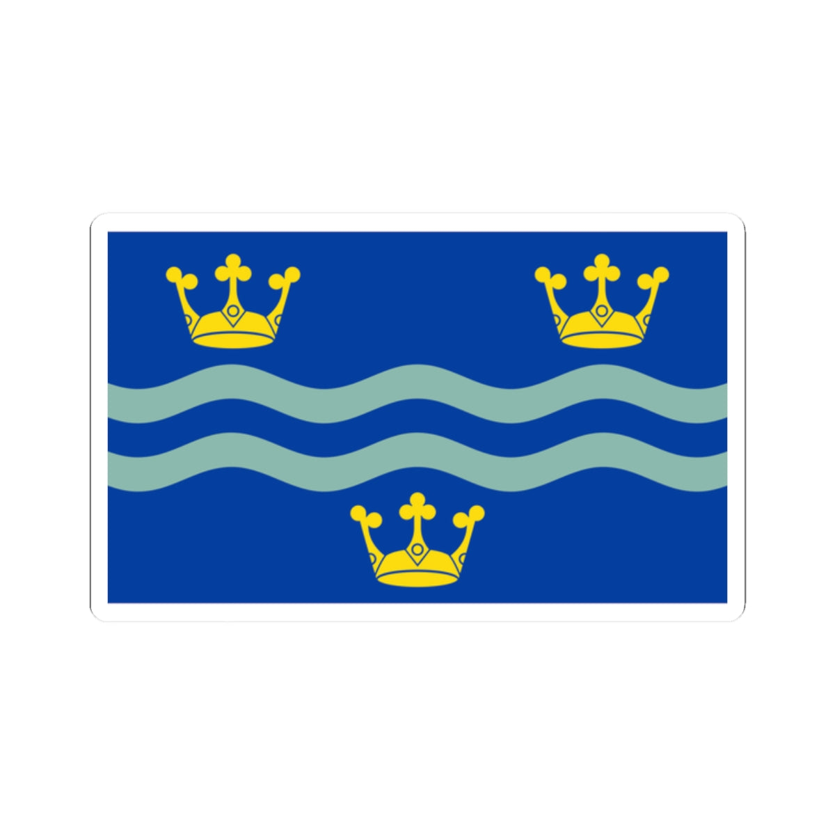 Cambridgeshire Flag (England) STICKER Vinyl Kiss-Cut Decal
