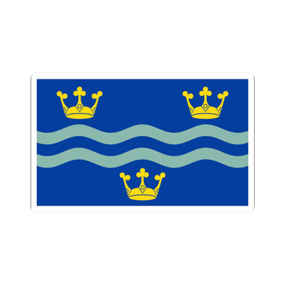 Cambridgeshire Flag (England) STICKER Vinyl Kiss-Cut Decal