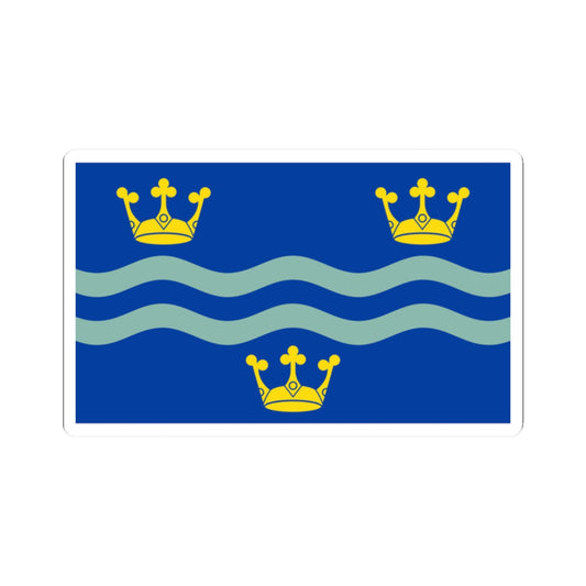Cambridgeshire Flag (England) STICKER Vinyl Kiss-Cut Decal
