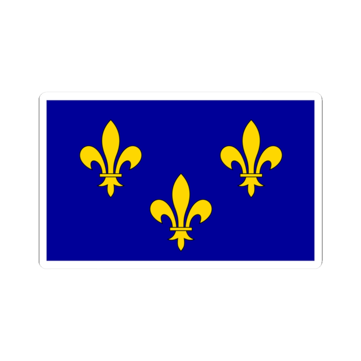 Cultural flag of Ile-de-France (France) STICKER Vinyl Kiss-Cut Decal
