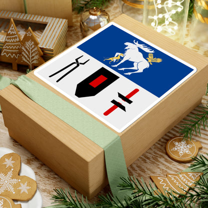 Jamtlands lan vapenflagga (Sweden) STICKER Vinyl Kiss-Cut Decal