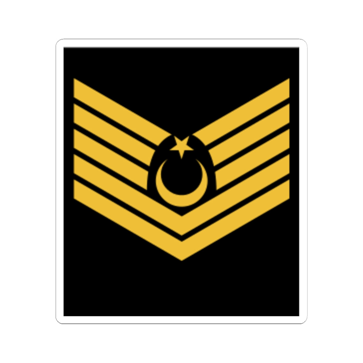 Kıdemli Üstçavuş rütbe (Turkey) (Military Rank) STICKER Vinyl Kiss-Cut Decal