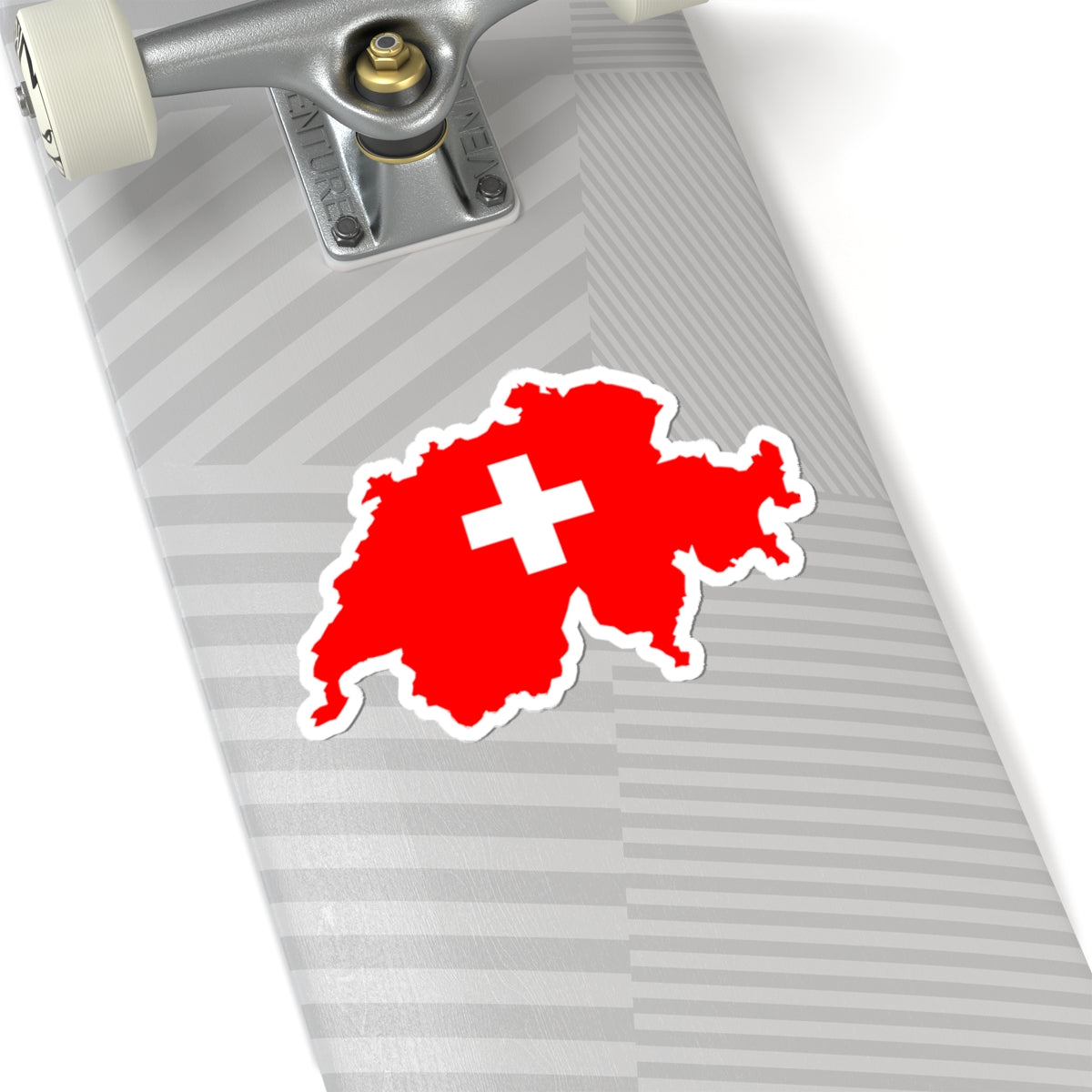 CARTE DRAPEAU SUISSE (Switzerland) STICKER Vinyl Kiss-Cut Decal
