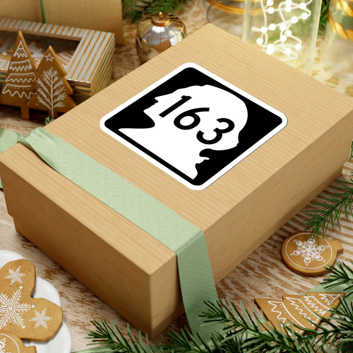WA-163 (Washington) (Road Sign) STICKER Vinyl Kiss-Cut Decal