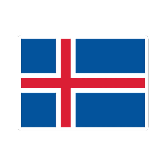 Flag of Iceland (Iceland) STICKER Vinyl Kiss-Cut Decal
