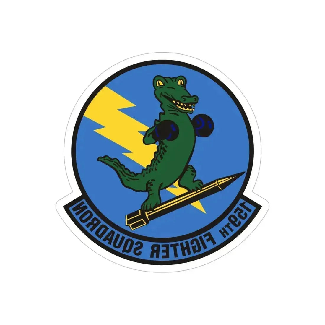 159th Fighter Squadron (U.S. Air Force) REVERSE PRINT Transparent Die-Cut STICKER 6 Inch Die-Cut Transparent - The Sticker Space