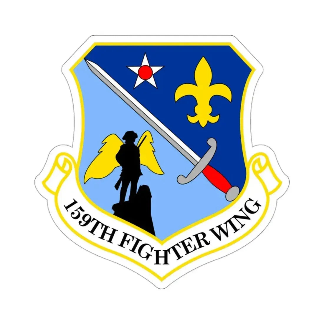 159th Fighter Wing (U.S. Air Force) STICKER Vinyl Die-Cut Decal 3 Inch - The Sticker Space
