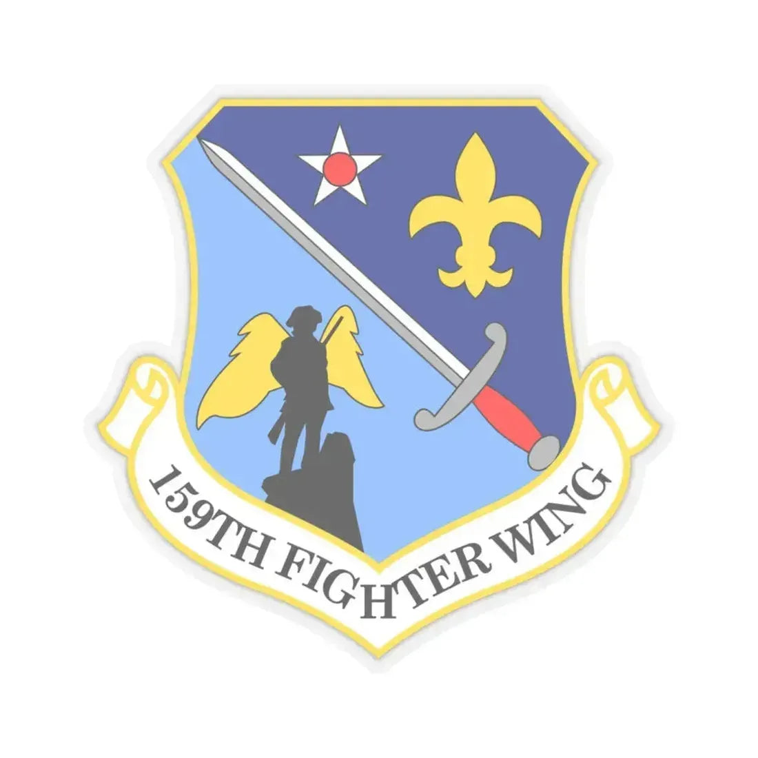 159th Fighter Wing (U.S. Air Force) STICKER Vinyl Kiss-Cut Decal 4 Inch Transparent - The Sticker Space