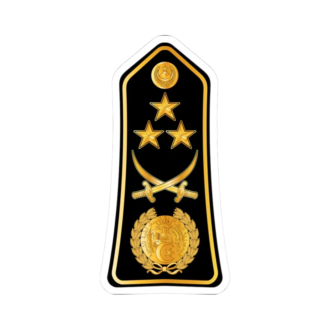 15.PNA LG (Algeria) (Military Rank) STICKER Vinyl Kiss-Cut Decal 3 Inch White - The Sticker Space