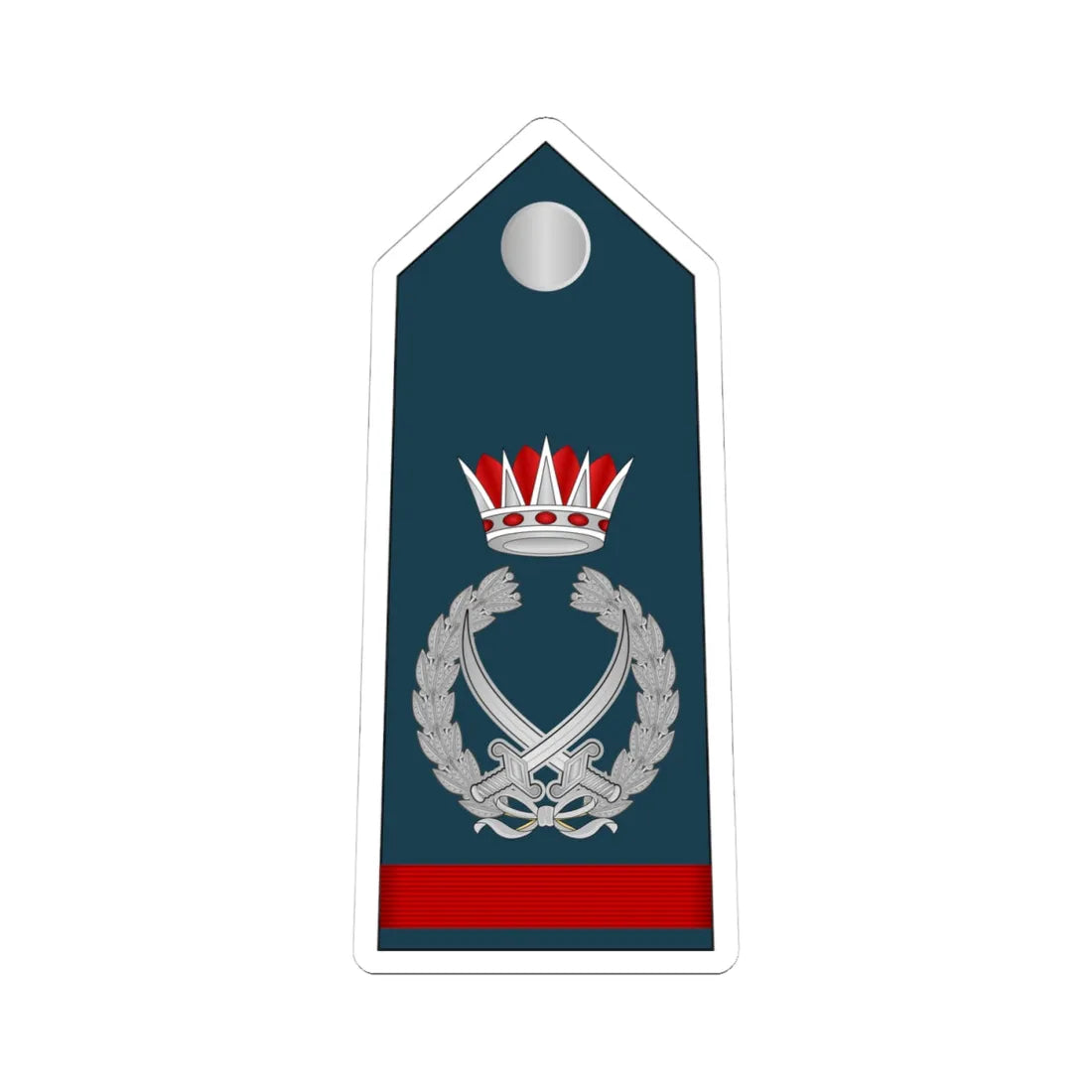 15.RBAF FM (Bahrain) (Military Rank) STICKER Vinyl Kiss-Cut Decal 4 Inch White - The Sticker Space