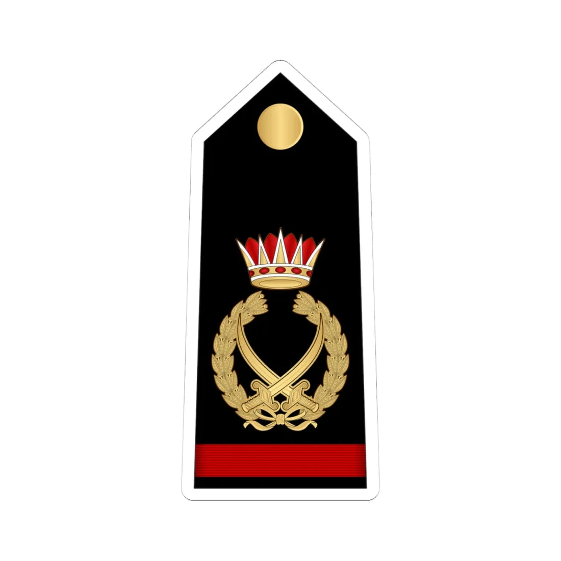 15.RBNF FM (Bahrain) (Military Rank) STICKER Vinyl Kiss-Cut Decal 4 Inch White - The Sticker Space
